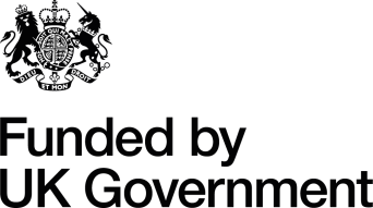 UK Government logo with text "Funded by UK Government"