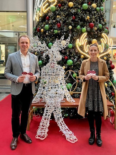 L-R Councillor Darren Paffey, Cabinet Member for Children and Learning at Southampton City Council and Gina Windsor, Marketing Manager at Westquay
