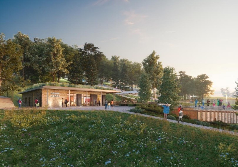 A rendering showing what the new Alpine Centre could look like