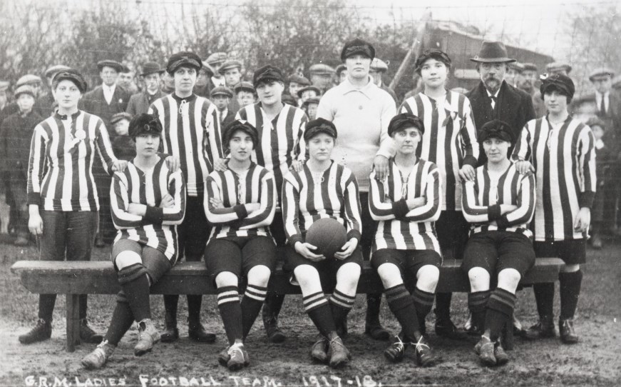 Government Rolling (GRM) Ladies Football Team, Woolston, 1917–18 - Southampton Archives