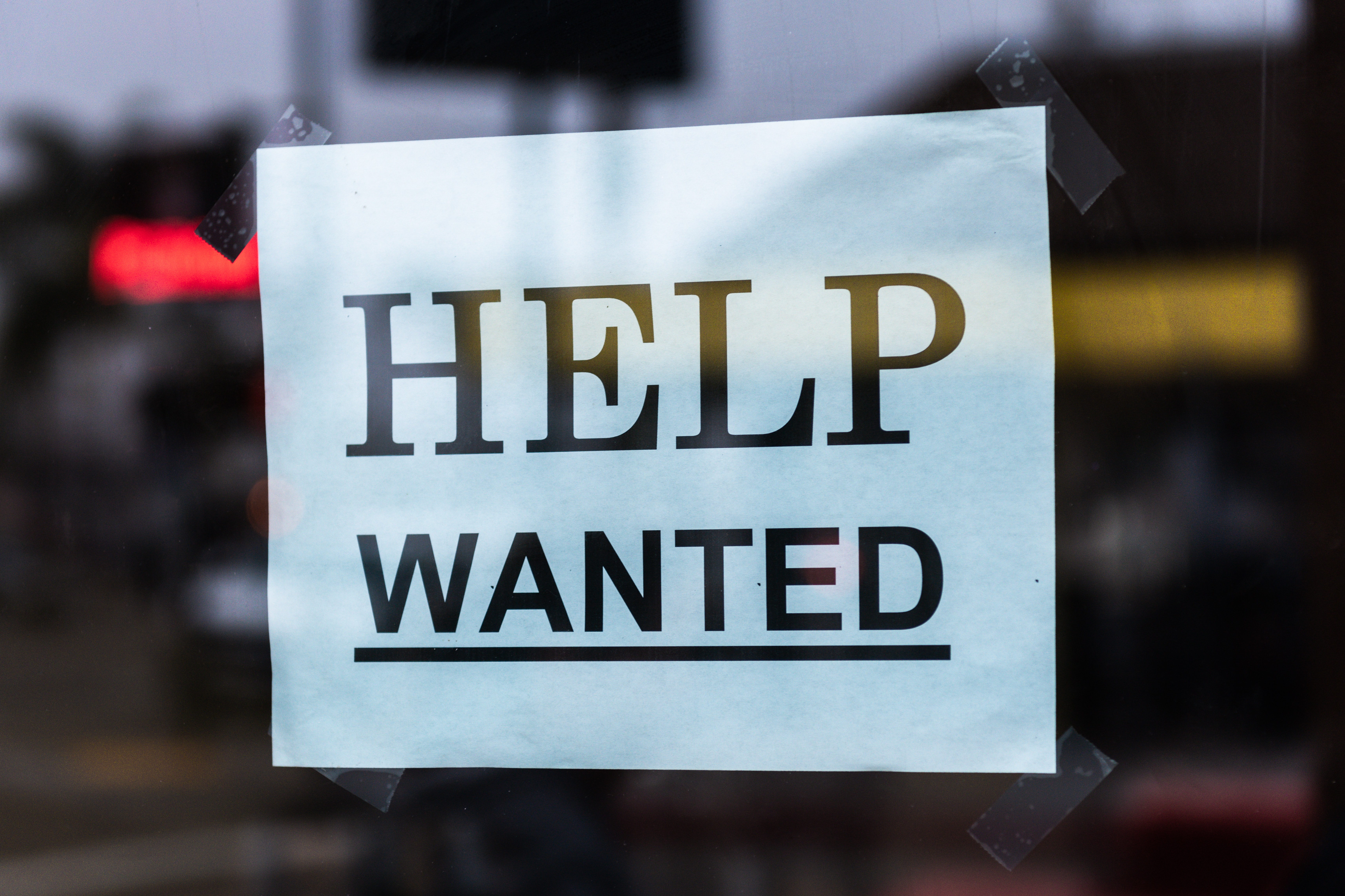 'Help wanted' sign