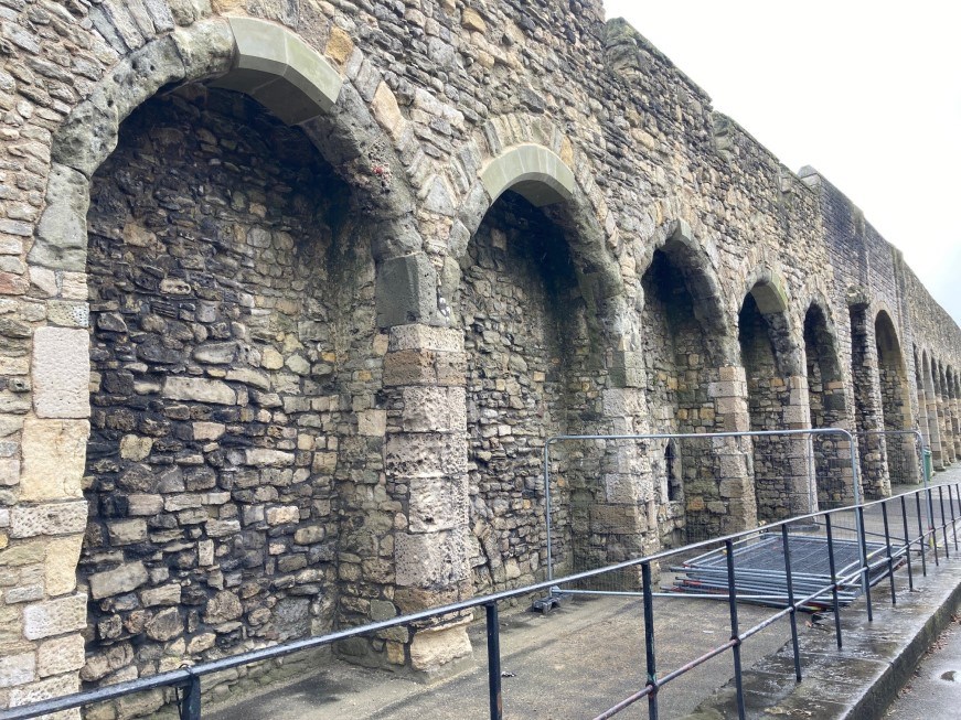 Four of the arches in the Arcades