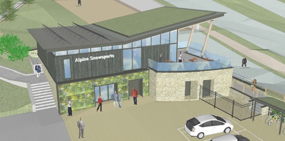 An artists impression of the forthcoming Alpine Snowsports Centre