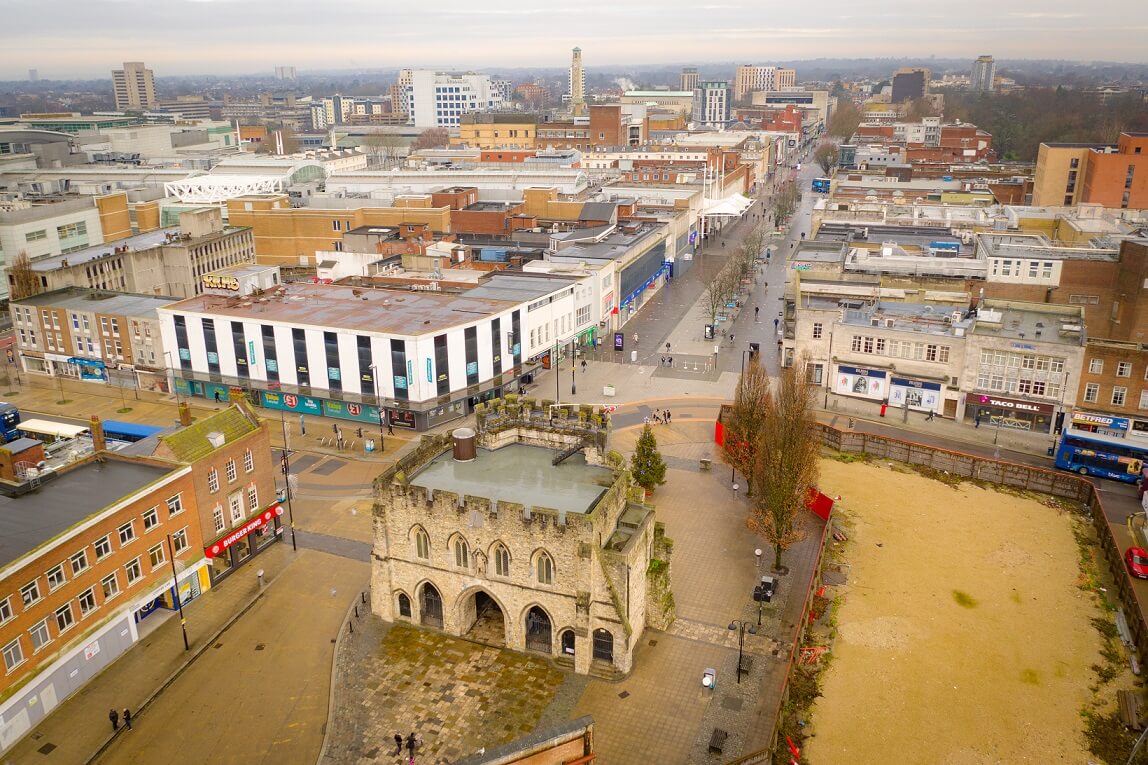 Aerial view of Bargate