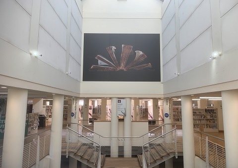 The inside of a library