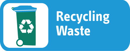 Recycling waste - blue lid bin