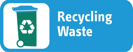 Recycling waste - blue lid bin Recycling waste - blue lid bin
