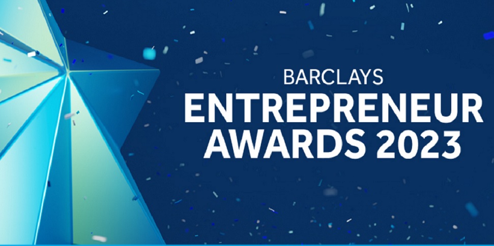 Image Of A Blue Star Promoting The Barclays Entrepreneur Awards Image Of A Blue Star Promoting The Barclays Entrepreneur Awards