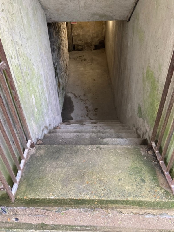 Stairs down into the vault