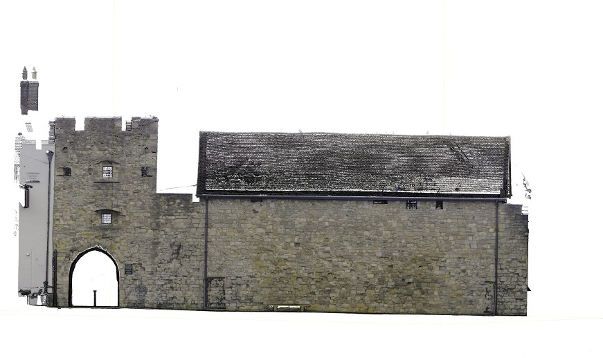Laser scan of the Westgate and Town Wall (University of Southampton, Archaeology Department)