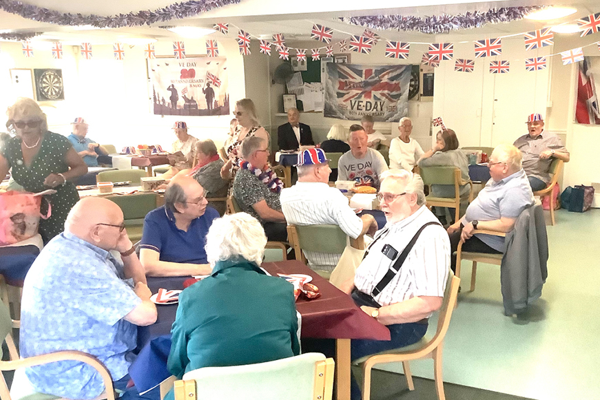 Tenants celebrating VE Day Tenants celebrating VE Day