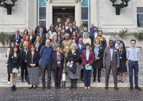 Vaccination Champions standing outside Civic Centre