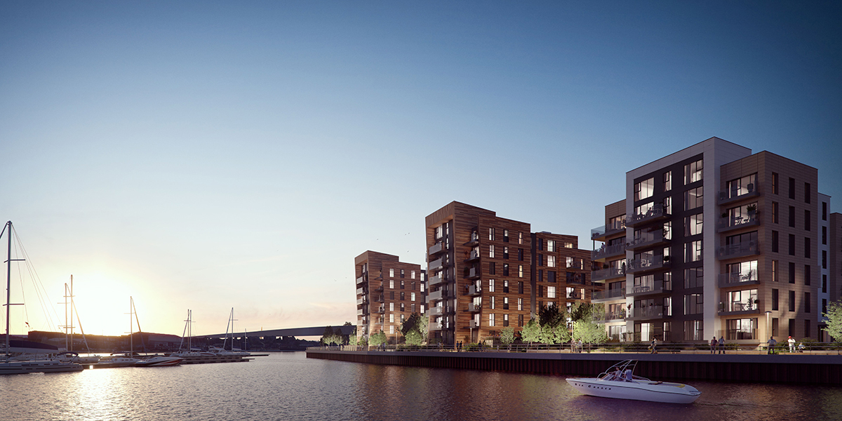 Properties overlooking the Chapel Riverside