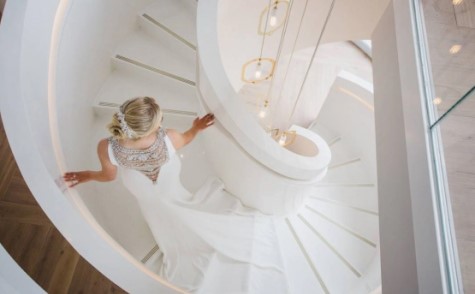 Leonardo Royal Hotel Southampton Grand Harbour staircase with bride walking up