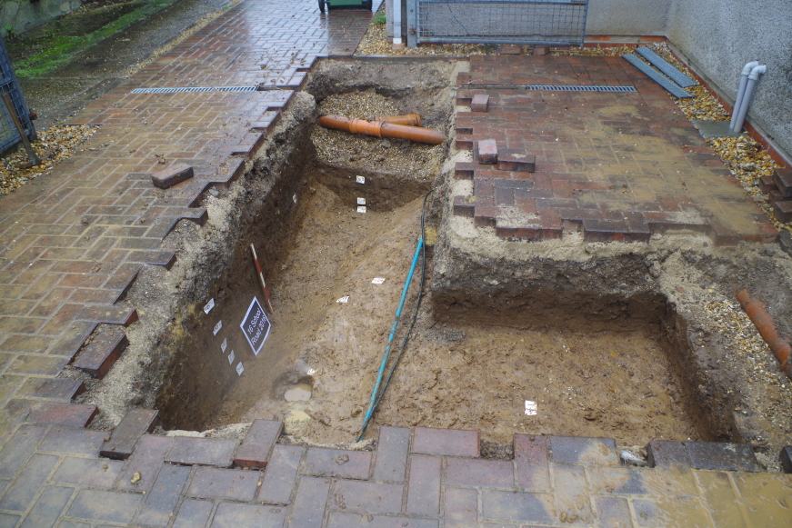 Roman ditch in one of the evaluation trenches
