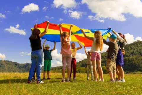 A group of children playing together