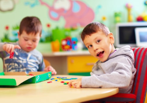 Two children playing