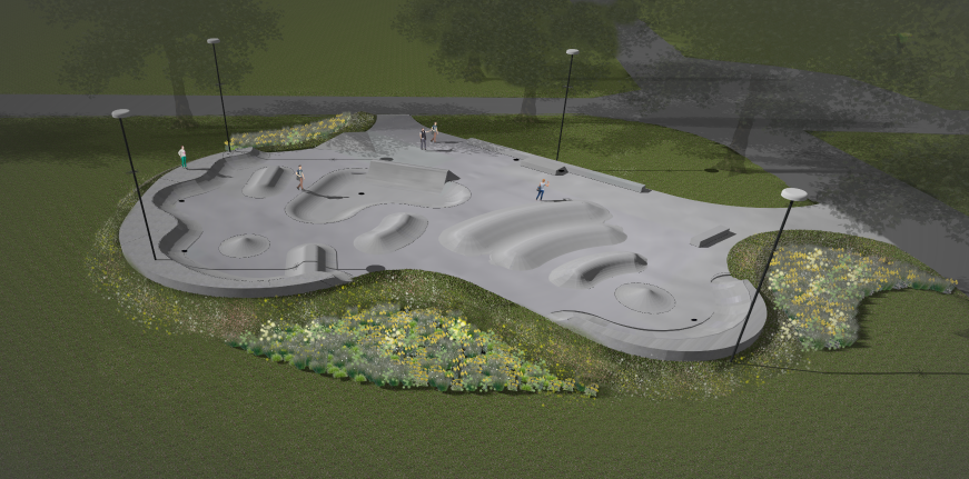 Hoglands Park new concrete skatepark