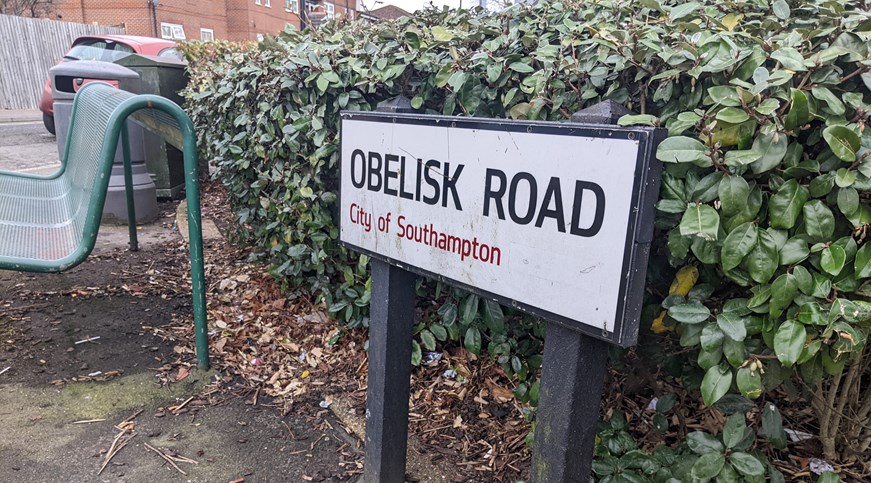 Road Sign for Obelisk Road