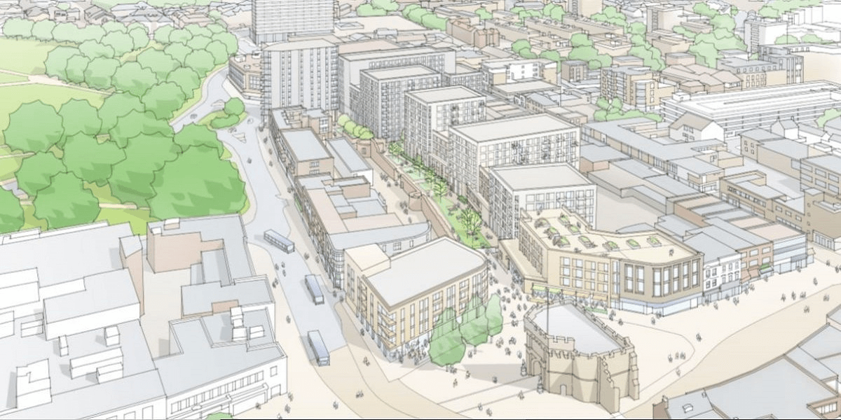 A technical drawing of the proposed Bargate Quarter