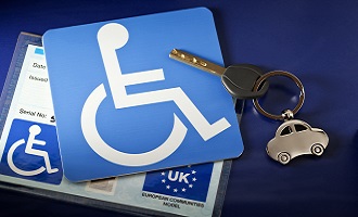 Blue Badge and car keys