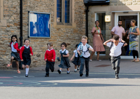 Children leaving school