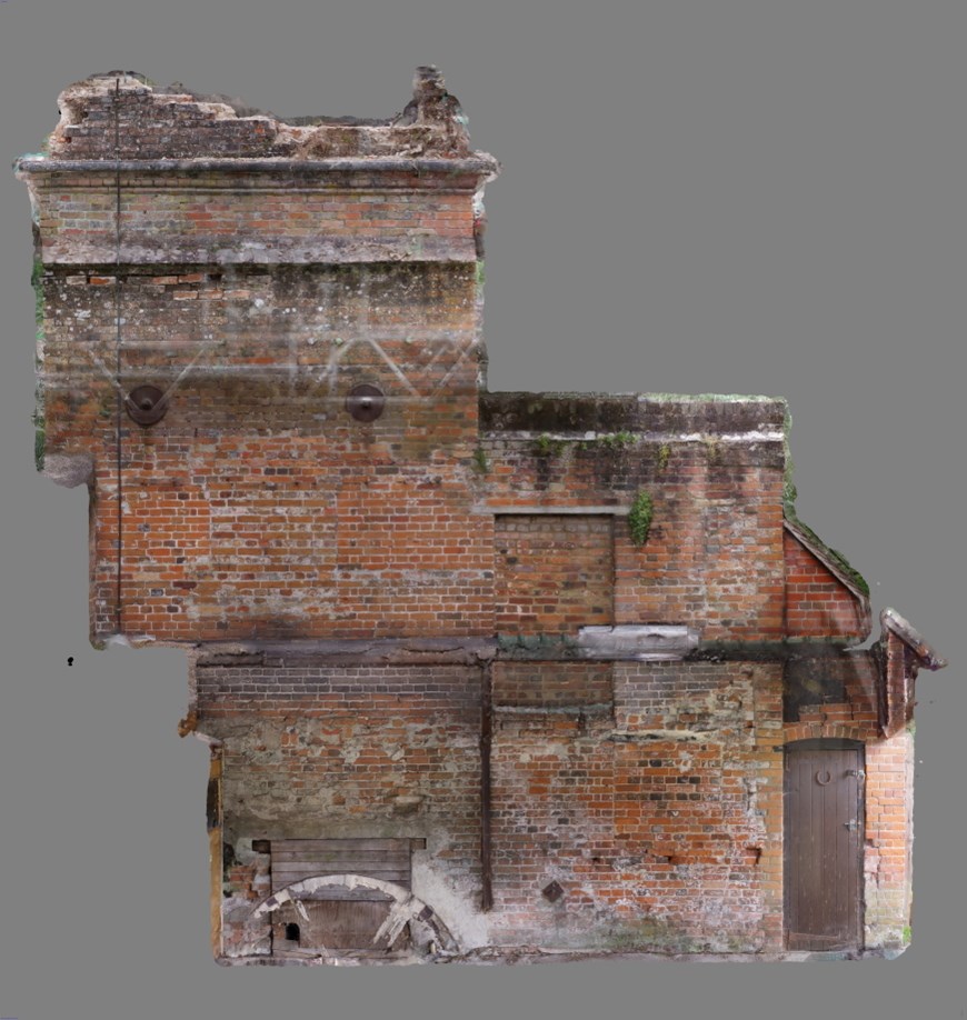 Photogrammetric elevation of one of the facades