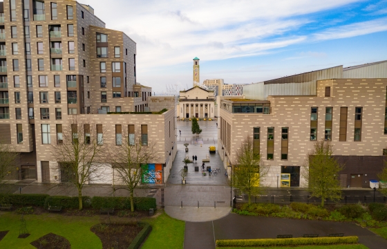 Aerial view of Guildhall Square