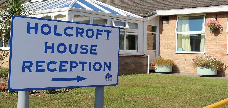 Care homes - Holcroft sign