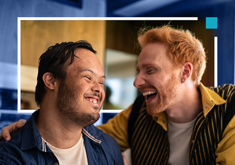 Two adults smiling