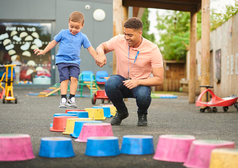 Child playing outside