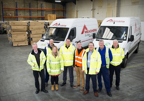 Workers and vans at Sustainable Distribution Centre