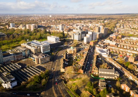 An aerial view of Southampton