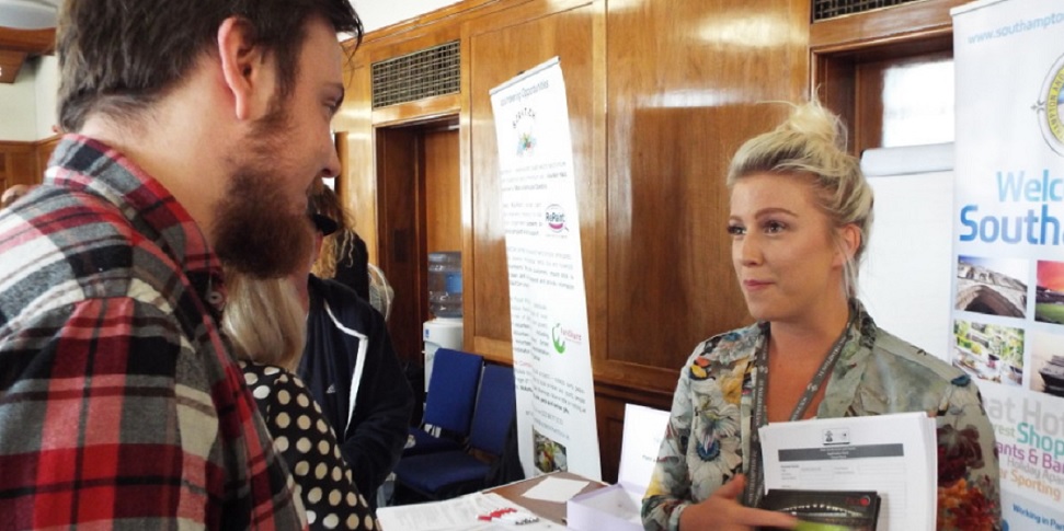 Two People At Job Fair