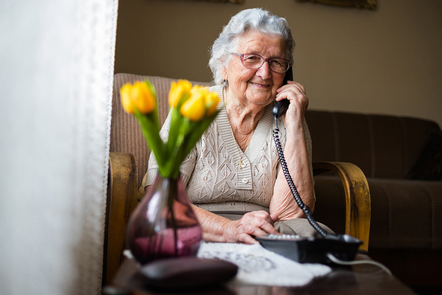Older Lady On A Telephone Call 871X581