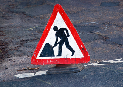 Roadworks sign