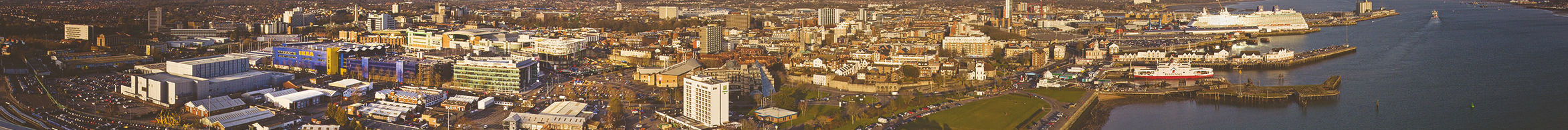 Aerial view of Southampton