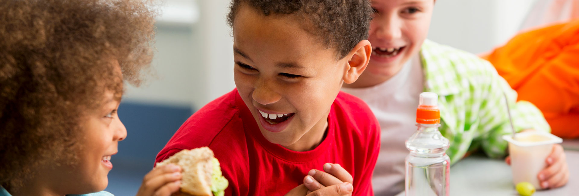 Children eating lunch