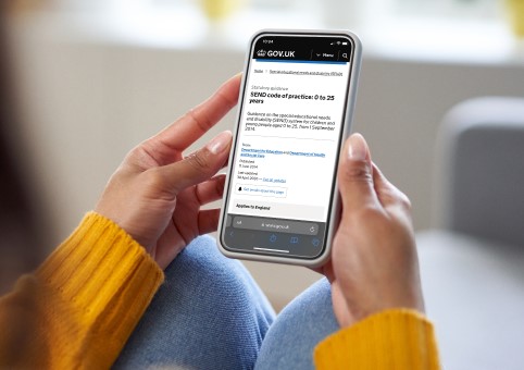 Person looking at a phone