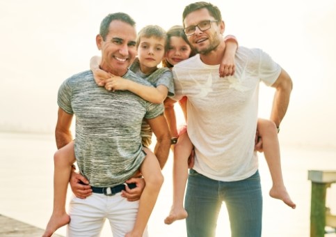 Gay couple with kids