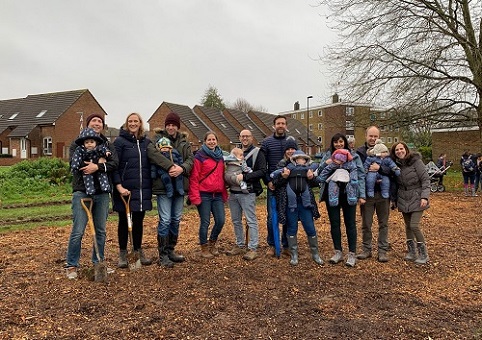 A group of people outside