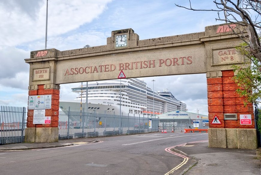 The entrance to the Port of Southampton