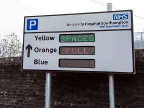 Hospital parking digital sign
