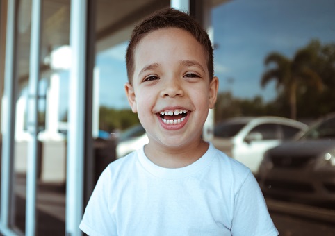 A smiling child