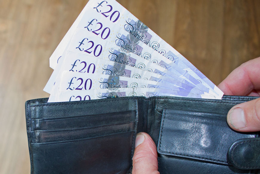Wallet With Money Coming Out Wallet With Money Coming Out