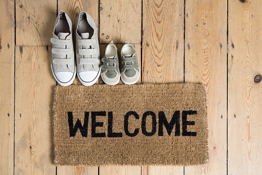 Welcome Mat With Shoes