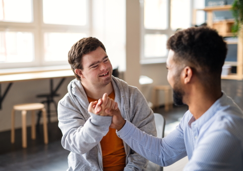 Advocate and man with learning disabilities