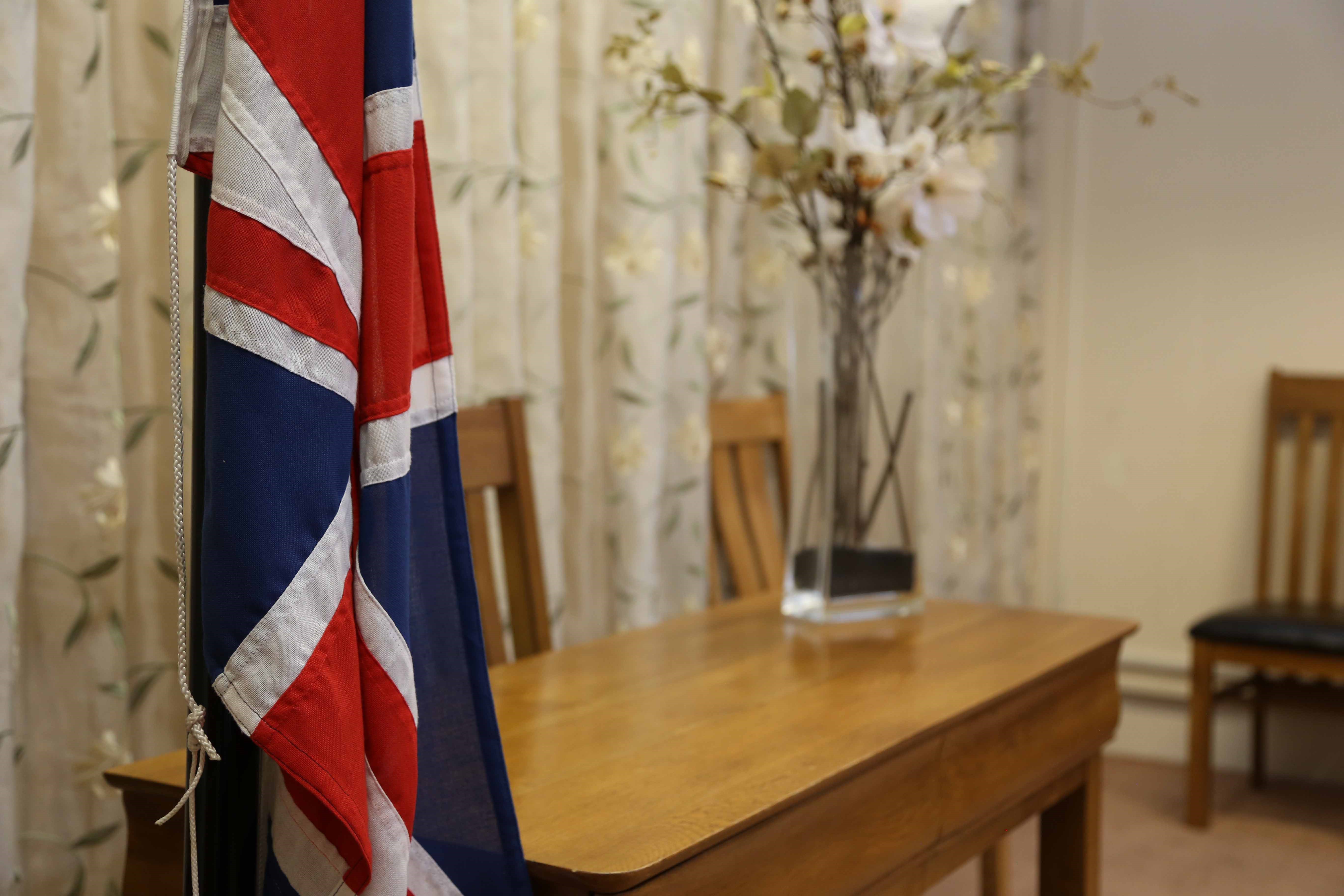 Flag and table