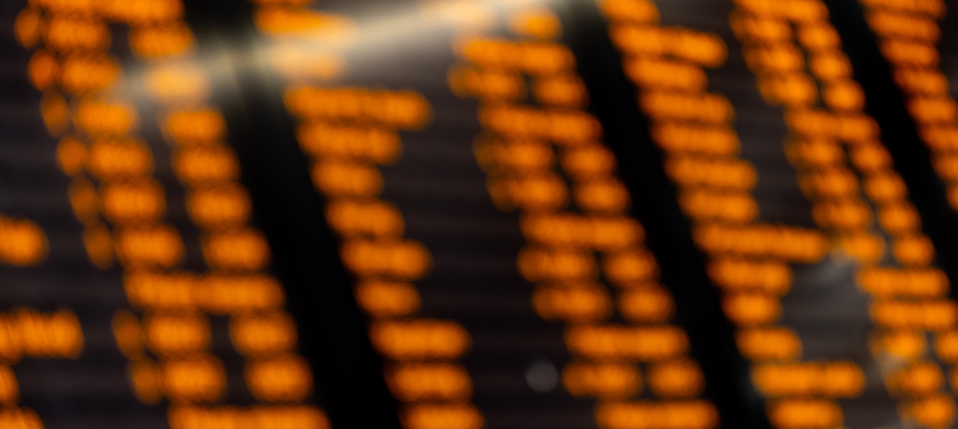 Display board at station