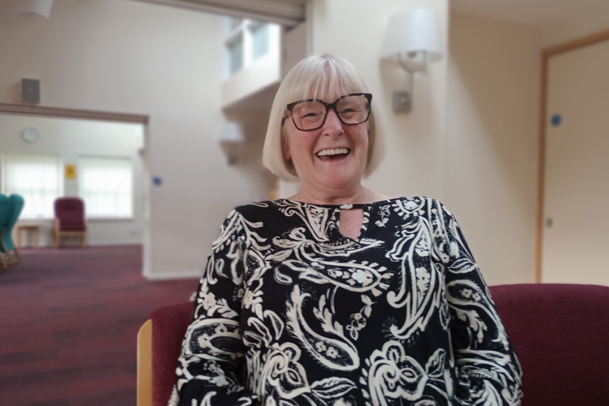 A woman laughing A woman laughing